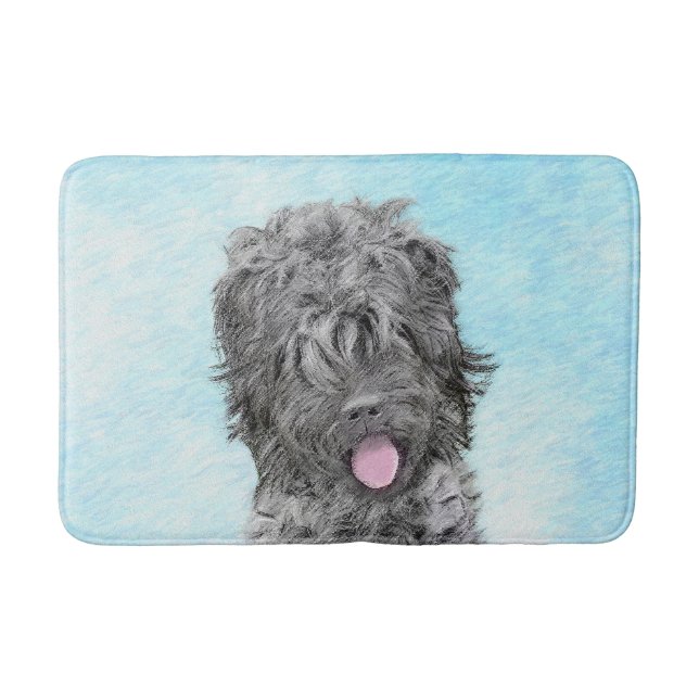 Svart, rysk terrier-målning - Cute Original-Hund Badrumsmatta (Framsidan)