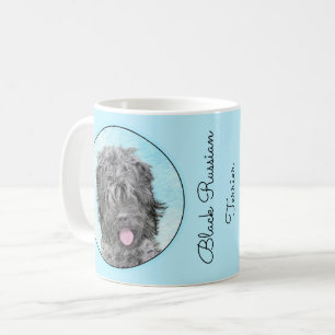 Svart, rysk terrier-målning - Cute Original-Hund Kaffemugg