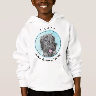 Svart, rysk terrier-målning - Cute Original-Hund T Shirt