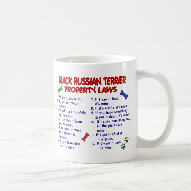 SVART RYSK TERRIER PL2 KAFFEMUGG (Höger)