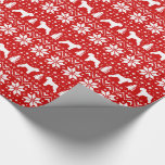 Svart rysk terrier Silhouettes jul Röd Presentpapper<br><div class="desc">Black Russian Terriers Helgdag Gift Wrap. Röd och vit juldryck i sticka med stil mönster med BRT-silhuetter. Upptäck någons helgdag med en speciellare gåva som är inslagen i den här söta hundarna och som är papprare. Ta en titt på Jenns Doodle World för att hitta ännu fler festive Julafton-presenter för...</div>