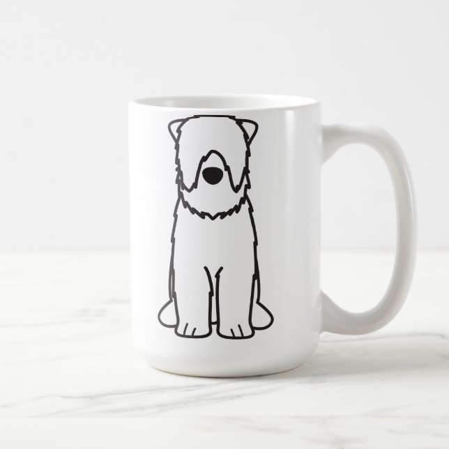 Svart rysk Terrierhundtecknad Kaffemugg (Höger)