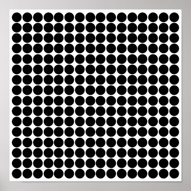 Svart Safari prickmönster Poster (Framsidan)