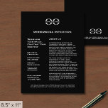 Svart, säljfrämjande flygare med Logotyp Reklamblad<br><div class="desc">En enkel anpassningsbar svart flygblad i ett modernt minimalistiskt stil som lätt kan uppdateras med företagets logotyp,  kontaktuppgifter och anpassningsbar flygare. Perfekt för marknadsföring produkter,  tjänster,  säljfrämjande åtgärder,  evenemangspriser med mera. Perfekt för professioneller inom näringslivet tittar till att öka deras varumärkesnärvaro.</div>