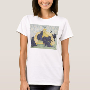 Svart sammet tee shirt