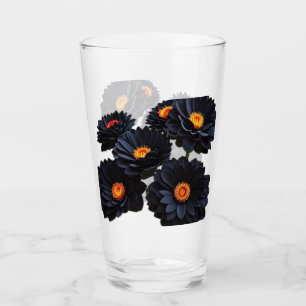 Svart sammetblommor glaskopp