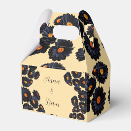 Svart sammetsblommor Favor Box Presentaskar