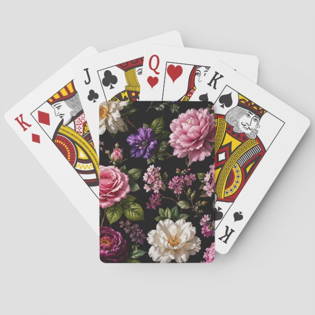 Svart sammetsros   casinokort (Baksidan)