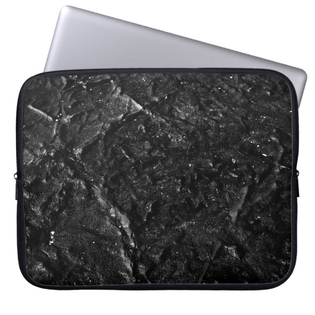 Svart sand laptop fodral (Framsidan)