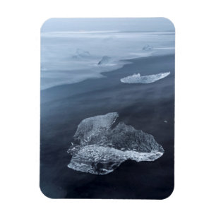 Svart sandstrand och is, Island Magnet