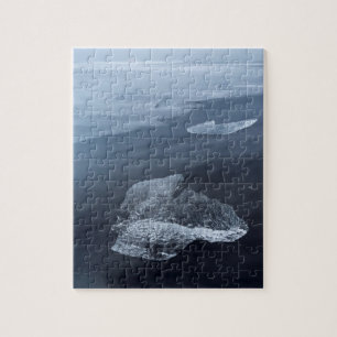 Svart sandstrand och is, Island Pussel