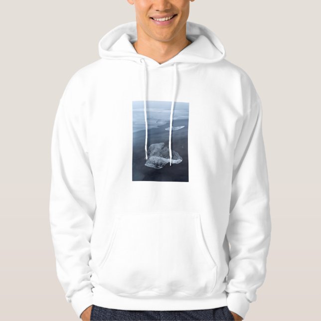 Svart sandstrand och is, Island Sweatshirt (Framsida)