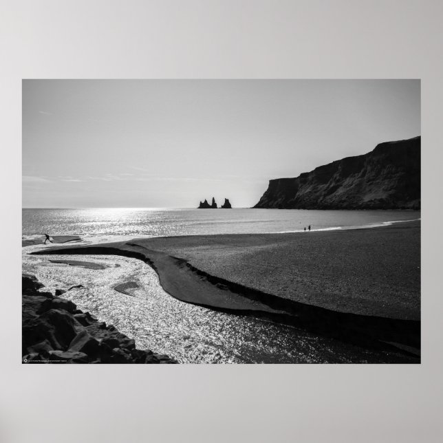 Svart sandstrand, Reynisfjara - Island Poster (Framsidan)