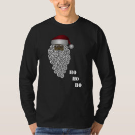 Svart Santa Ho Ho Ho jul T Shirt
