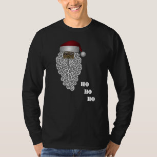 Svart Santa Ho Ho Ho jul T Shirt