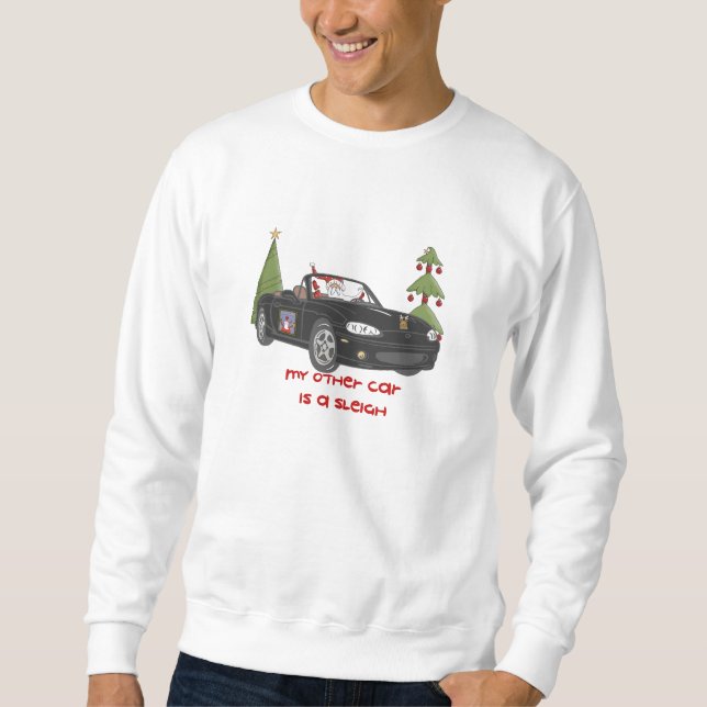 Svart Santa Lång Ärmad Tröja (Framsida)