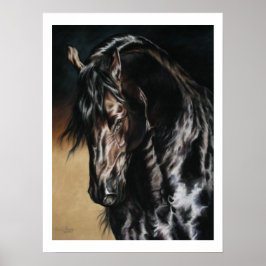 Svart satäng - utskrift poster