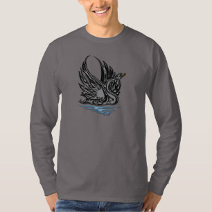 Svart satängsvan tee