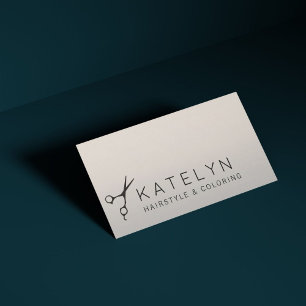Svart sax med modern Elegant Hair Stylist Visitkort