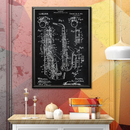 Svart | Saxofonpatent Poster