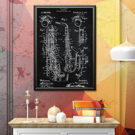 Svart | Saxofonpatent Poster