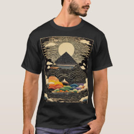 Svart scched-Serenity: Black Scenia T-Shirt