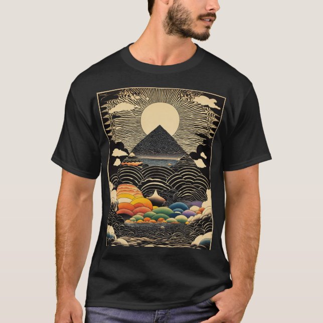 Svart scched-Serenity: Black Scenia T-Shirt (Framsida)