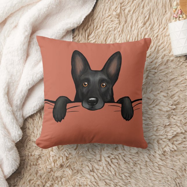 Svart schäferhund kudde (Filt)