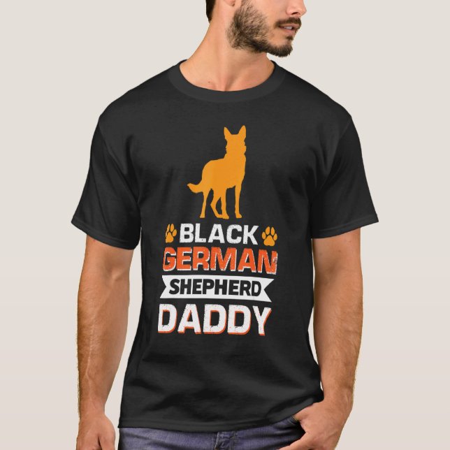 Svart schäferpappa t shirt (Framsida)