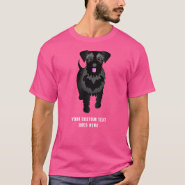 Svart Schnauzer-Anpassningsbar T Shirt