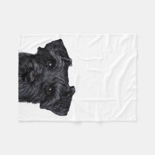 Svart Schnauzer Fleecefilt