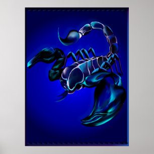 Svart Scorpionaffischer Poster
