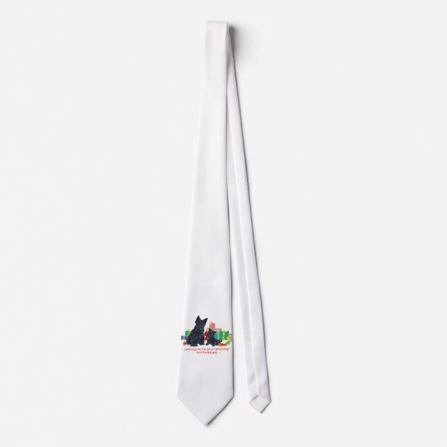 Svart Scottie & Valp Jul Slips (Framsida)