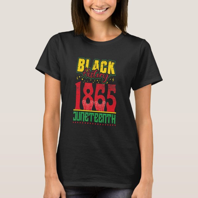 Svart sextonde citattecken, 1865 Junetonde T Shirt (Framsida)