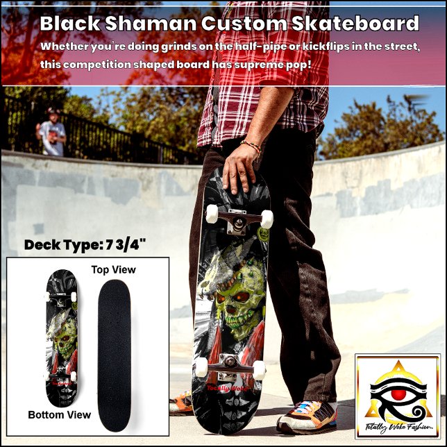 Svart Shaman Anpassningsbar Skateboard (Skapare uppladdad)