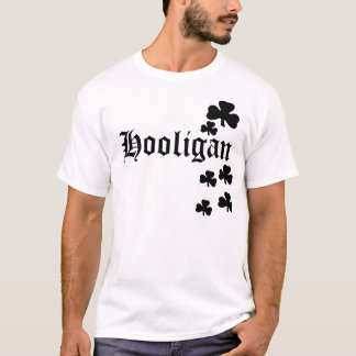 Svart Shamrocks för huligan Tee Shirt