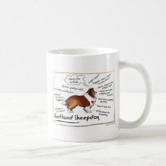 Svart sheltie kaffemugg