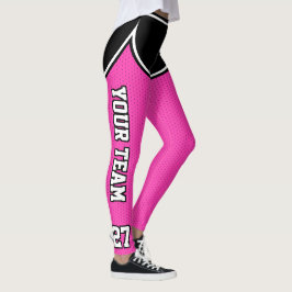 Svart Shock rosa Dot Kort i idrottsgruppen Namn Nu Leggings