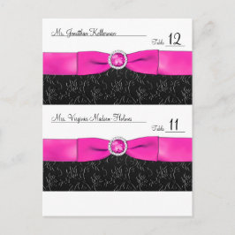 Svart, Shock rosa och vita Anpassaden Vykort