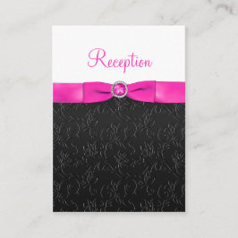 Svart, Shock rosa och vitt mottagningskort Tilläggskort