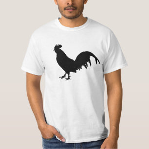 Svart Silhouette för tuppungtupphöna T-shirt