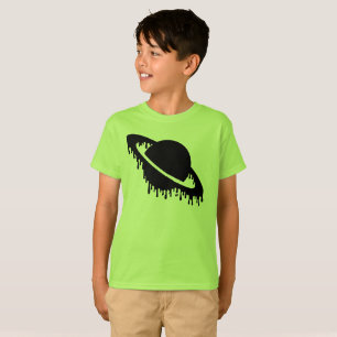 Svart silhouette-platta för Unds gotiic Dripping P T Shirt