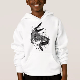 Svart silhuett av krokodil t shirt