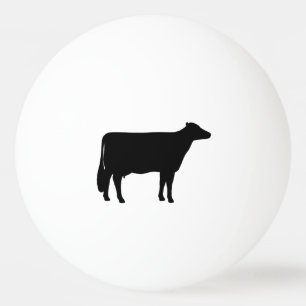 Svart siluett av Holstein-ko Pingisboll