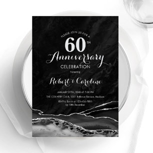 Svart Silver 60-årsjubileum Inbjudningar