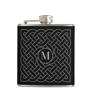 Svart Silver Celtic Knot Monogram Fickplunta