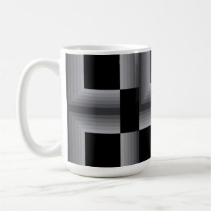 Svart, silver,coola, unika, trendigets kvadratiska kaffemugg