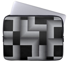 Svart, silver,coola, unika, trendigets kvadratiska laptop fodral