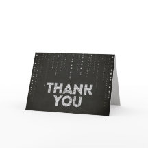 Svart & Silver Glitter Look Tacksamhetskort