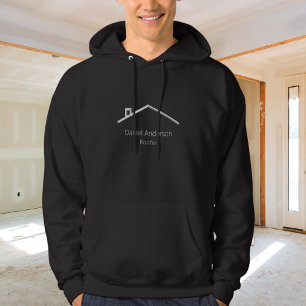 Svart silver hustak, modern hoodie